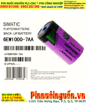 Pin Siemens 6EW1000-7AA; Pin nuôi nguồn PLC Siemens 6EW1000-7AA lithium 3.6v 8500mAh _Xuất xứ Israel