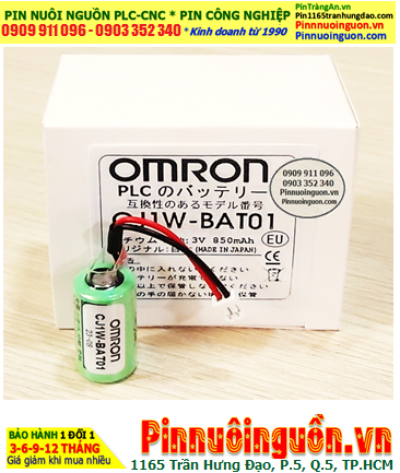 Omron CJ1W-BAT01; Pin nuôi nguồn Omron CJ1W-BAT01 lithium 3V 1/2AA chính hãng /Xuất xứ NHẬT