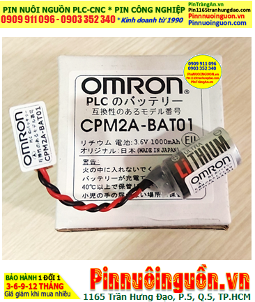 Omron CPM2A-BAT01; Pin nuôi nguồn Omron CPM2A-BAT01 lithium 3.6v 1/2AA 1000mAh / Xuất xứ NHẬT