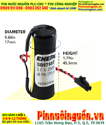 Allen Bradley SB9758T _Pin nuôi nguồn Allen Bradley SB9758T lithium 3.0v 2200mAh (Xuất xứ Nhật)