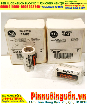 Allen Bradley 1403-BA _Pin nuôi nguồn Allen Bradley 1403-BA lithium 3.0v 1800mAh (Xuất xứ Nhật)