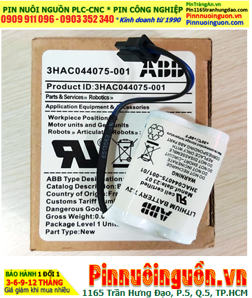 Pin ABB 3HAC044075-001; Pin nuôi nguồn ABB 3HAC044075-001 lithium 7.2v 3600mAh _Xuất xứ Pháp