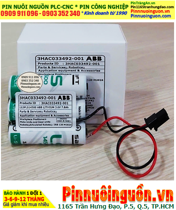 ABB 3HAC033492-001; Pin nuôi nguồn ABB 3HAC033492-001 Lithium 3.6v 7800mAh chính hãng /Xuất xứ PHÁP