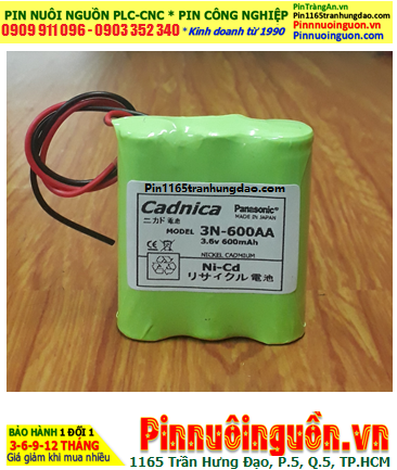 Panasonic CADNICA 3N-600AA, Pin nuôi nguồn Panasonic CADNICA 3N-600AA (3.6v 600mAh) /Xuất xứ NHẬT