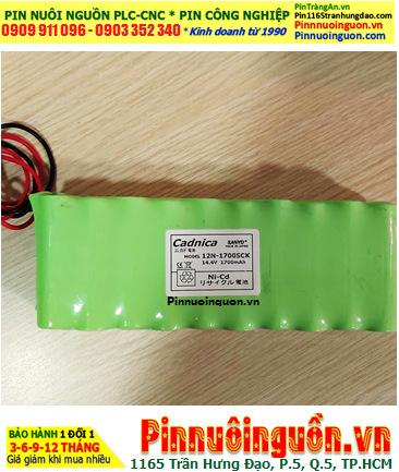 Sanyo Cadnica 12N-1700SCK, Pin nuôi nguồn Yamaha 12N-1700SCR (14.4v 1700mAh) /Xuất xứ NHẬT