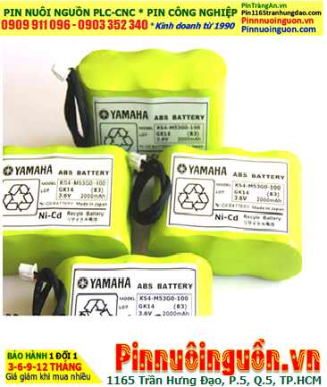 KS4-M53G0-102, Pin nuôi nguồn YAMAHA KS4-M53G0-102 Pin sạc 3.6v 2000mAh (Xuất xứ NHẬT)