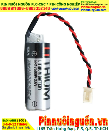 Toshiba ER17500V (Zắc Epson); Pin nuôi nguồn PLC Toshiba ER17500V lithium 3.6v A 2700mAh, Xuất xứ Nhật