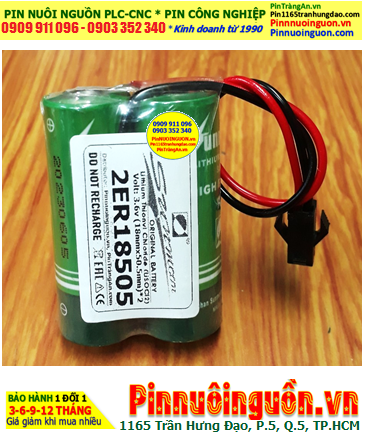 Sunmoon 2ER18/50 (Zắc 2holes) Pin nuôi nguồn PLC NACHI Robot Lithium 3.6v 8000mAh chính hãng