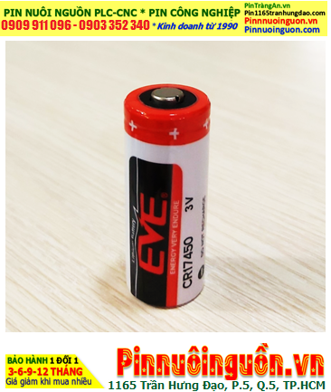 EVE CR17450; Pin nuôi nguồn EVE CR17450 Lithium 3v (17mmx45mm) 4/5A 2200mAh chính hãng
