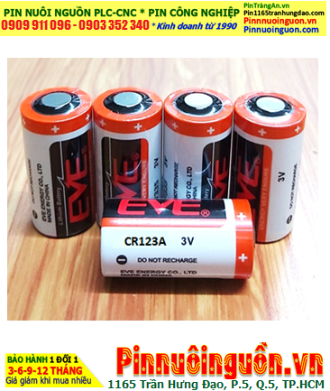 EVE CR123A (CR17335, BR17335), Pin nuôi nguồn PLC EVE CR123A (BR17335) lithium 3V chính hãng