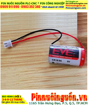 EVE CR123A (ZẮC CẮM), Pin nuôi nguồn PLC EVE CR123A (BR17335) lithium 3V chính hãng
