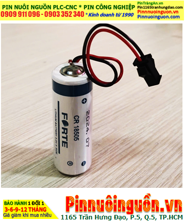 FORTE CR18505 (Zắc SM2.54-2P), Pin FORTE CR18505 Lithium Manganese 3v 2500mAh chính hãng