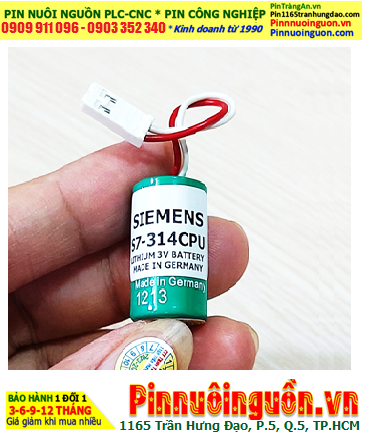 Siemens S7-314CPU; Pin nuôi nguồn Siemens S7-314CPU 1/2AA 850mAh chính hãng _Xuất xứ ĐỨC