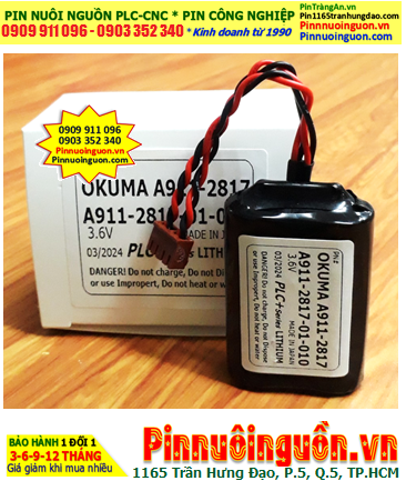 Okuma A911-2817-01-010, Pin nuôi nguồn PLC Okuma A911-2817-01-010 chính hãng, Xuất xứ NHẬT