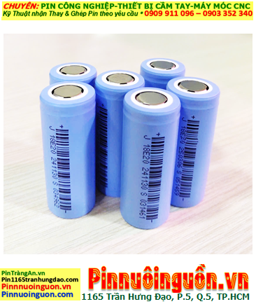 Pin sạc 18500; Pin sạc 3.7v Lithium Li-ion ICR18500 (2000mAh, 18mmx50.5mm) chính hãng