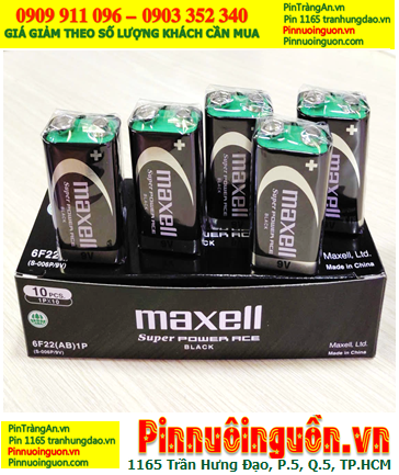COMBO Mua 01hộp=10viên Pin 9v Maxell 6F22(AB) Super Power ACE chính hãng _Giá chỉ 149.000/Hộp