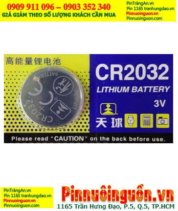 Pin TTMQ /Tianqiu CR2032; Pin 3v lithium TTMQ /Tianqiu CR2032 chính hãng