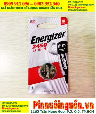 Energizer CR2450, Pin 3v lithium Energizer CR2450 E-CR2450 BP1 chính hãng (Loại vỉ 01viên)