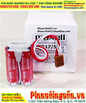 Maxell 2ER17/50 _Pin nuôi nguồn PLC Maxell 2ER17/50 lithium 3.6v 5500mAh (2 viên ghép đôi) _Xuất xứ Nhật