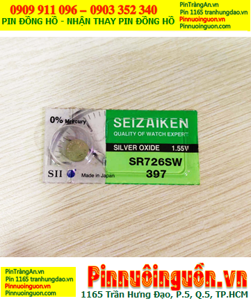Seizaiken SR726SW 397, Pin đồng hồ 1.5v Silver Oxide Seizaiken SR726SW - Pin 397 chính hãng