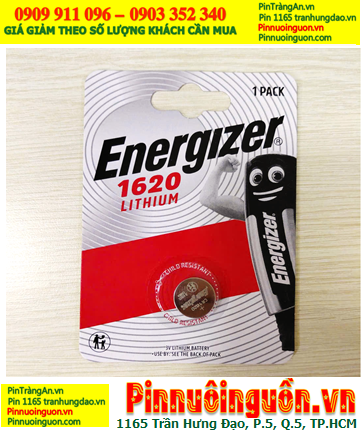 Energizer CR1620, Pin 3v Lithium Energizer CR1620, E-CR1620 chính hãng (Vỉ 1viên)