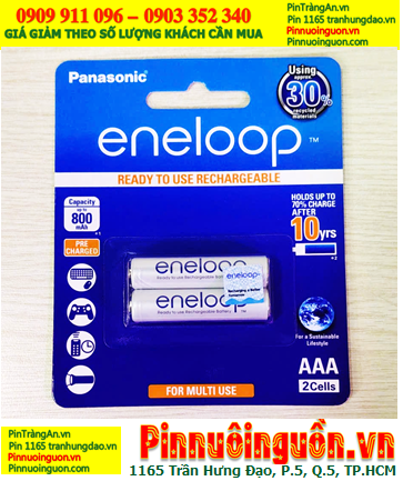 Eneloop BK-4MCCE/2BT; Pin sạc 1.2v AAA 800mAh Panasonic Eneloop BK-4MCCE/2BT chính hãng