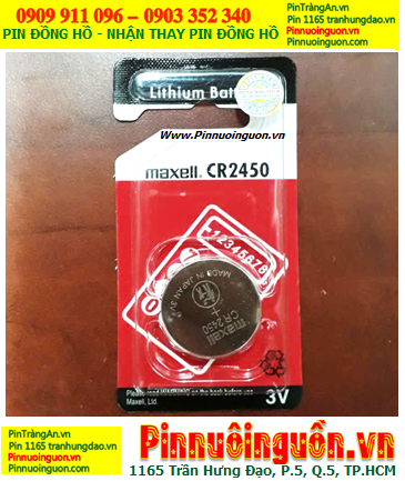 Pin Remote Ôtô Pin 3v lithium Maxell CR2450-BP1, Xuất xứ Nhật (Loại vỉ 01viên)