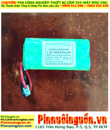 NiMh 2.4v AAA550mAh; Pin điện thoại bàn không dây Cordlessphone NiMh 2.4v AAA550mAh