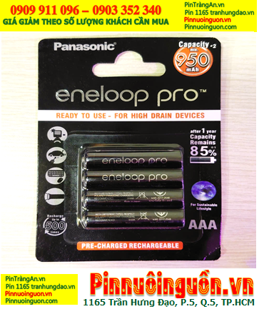 Panasonic Eneloop BK-4HCCA  Pin sạc 1.2v AAA950mAh, Xuất xứ Nhật (Loại vỉ 04viên)