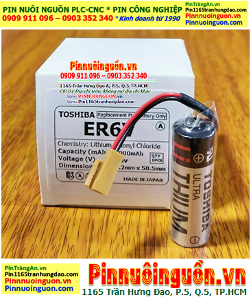 Toshiba ER6V (Zắc JEA); Pin nuôi nguồn PLC Toshiba ER6V lithium 3.6v AA 2000mAh, Xuất xứ Nhật