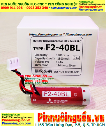 Pin F2-40BL (zắc Mitsu); Pin nuôi nguồn PLC F2-40BL 3.6v AA 1800mAh Lithium Thionyl Chloride