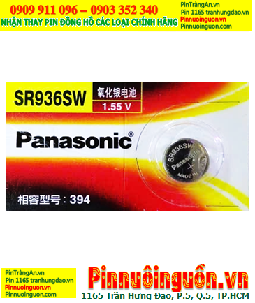 Panasonic SR936SW-Pin 394, Pin đồng hồ 1.55v Silver Oxide Panasonic SR936SW, Xuất xứ NHẬT