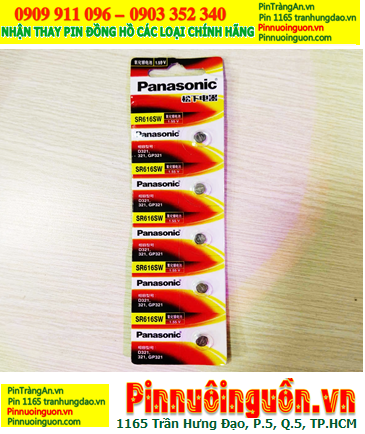 COMBO 01vỉ = 5viên Pin đồng hồ 1.55v Silver Oxide Panasonic SR616SW Pin 321 chính hãng