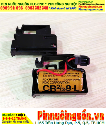 FUJI CR2/3 8.L (Zắc Fanuc); Pin nuôi nguồn FUJI CR2/3 8.L lithium 3v 2/3A 1900mAh chính hãng