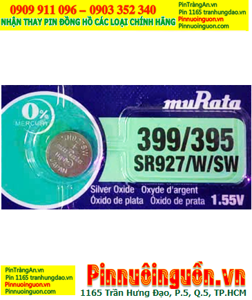 MuRata SR927SW _Pin 395; Pin đồng hồ 1.55v Silver Oxide MuRata SR927SW _Pin 395