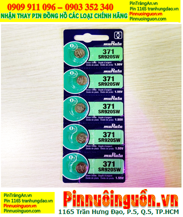 COMBO 01vỉ =5viên Pin 1.55v Silver Oxide MURATA SR920SW-Pin 371 _Giá chỉ 69.000/Vỉ 5viên