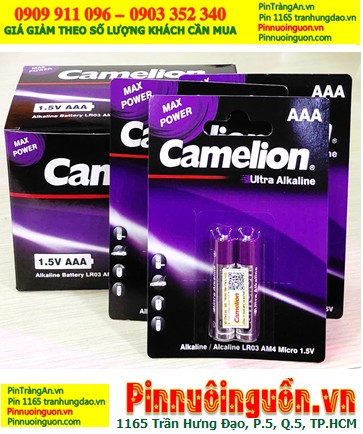 COMBO 01hộp (12vỉ=24viên) Pin AA 1.5v Camelion LR03-AM4 Ultra Alkaline, Giá chỉ 264.000 /Hộp