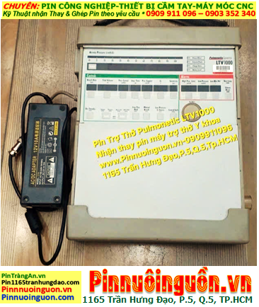 Pin máy trợ thở Pulmonetic LTV1000 (12v-5Ah), Nhận thay pin máy trợ thở Pulmonetic các model
