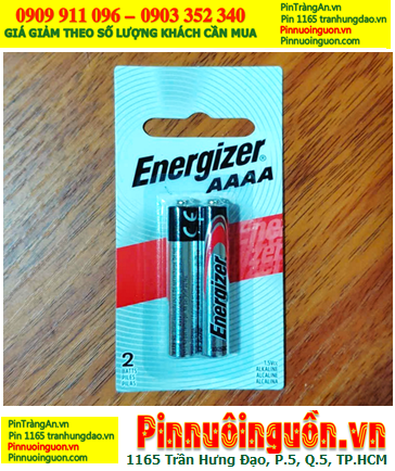Pin bút cảm ứng Pin AAAA 1.5v Alkaline Energizer E96-BP2 chính hãng (vỉ Vuông Thị trường Mỹ) (Vỉ 2viên)