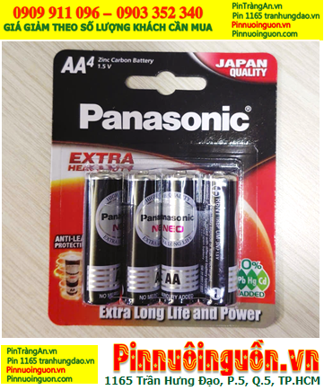 Panasonic R6NT/4B; Pin AA 1.5v Panasonic R6NT/4B UM-3NT/4B Extra Heavy Duty (Loại vỉ 4viên)