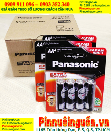 COMBO 01hộp=48viên Pin AA 1.5v Panasonic R6NT/4B UM-3NT/4B chính hãng, Giá chỉ 189.000/ Hộp 48viên