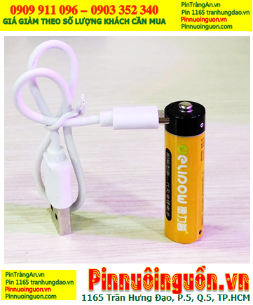 Delipow DLP-3.7v AA-1200 (Kèm CÁP SẠC), Pin sạc Lithium 14500 DLP-3.7v AA 4440mWh (1200mAh)