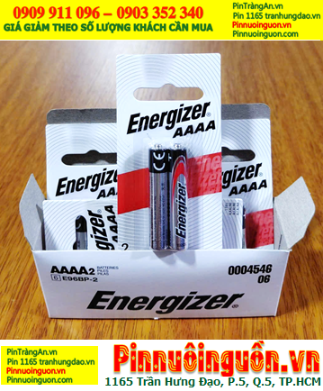 COMBO 01hộp (06vỉ=12viên) Pin AAAA 1.5v Energizer E96-BP2 (vỉ Vuông Thị trường Mỹ) Giá 834.000/ Hộp