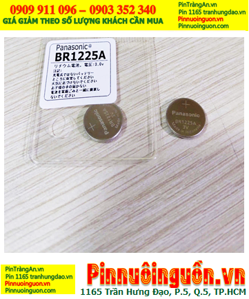 Panasonic BR1225A, Pin 3v lithium BR1225A (chịu nhiệt 125°C), Xuất xứ Indonesia