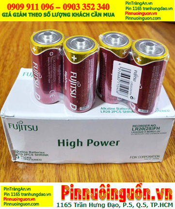 COMBO 01hộp (06vỉ=12viên) Pin trung C 1.5v Alkaline Fujitsu LR20(2S) FH NHẬT, Giá 1.128.000/ Hộp