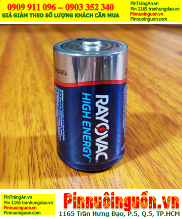 Pin Rayovac LR20, Pin đại D 1.5v Alkaline Rayovac LR20 HighPower chính hãng (Gói 01viên)
