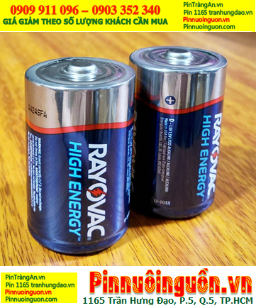 Pin Rayovac LR20, Pin đại D 1.5v Alkaline Rayovac LR20 HighPower chính hãng (Loại 02viên)