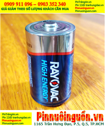 Pin Rayovac LR20, Pin đại D 1.5v Alkaline Rayovac LR20 HighPower chính hãng, Xuất xứ Mỹ (01viên)