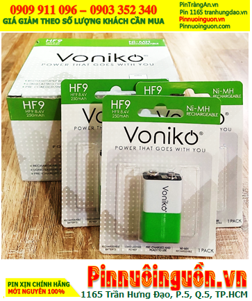 COMBO MUA 01 hộp Pin sạc vuông 9v Voniko HF9 (9v 250mAh) _Giá chỉ 769.000/Hôp 10vỉ