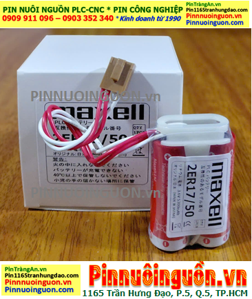 Maxell 2ER17/50 _Pin nuôi nguồn PLC Maxell 2ER17/50 lithium 3.6v 5500mAh (2 viên ghép đôi) _Xuất xứ Nhật